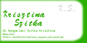 krisztina szitka business card